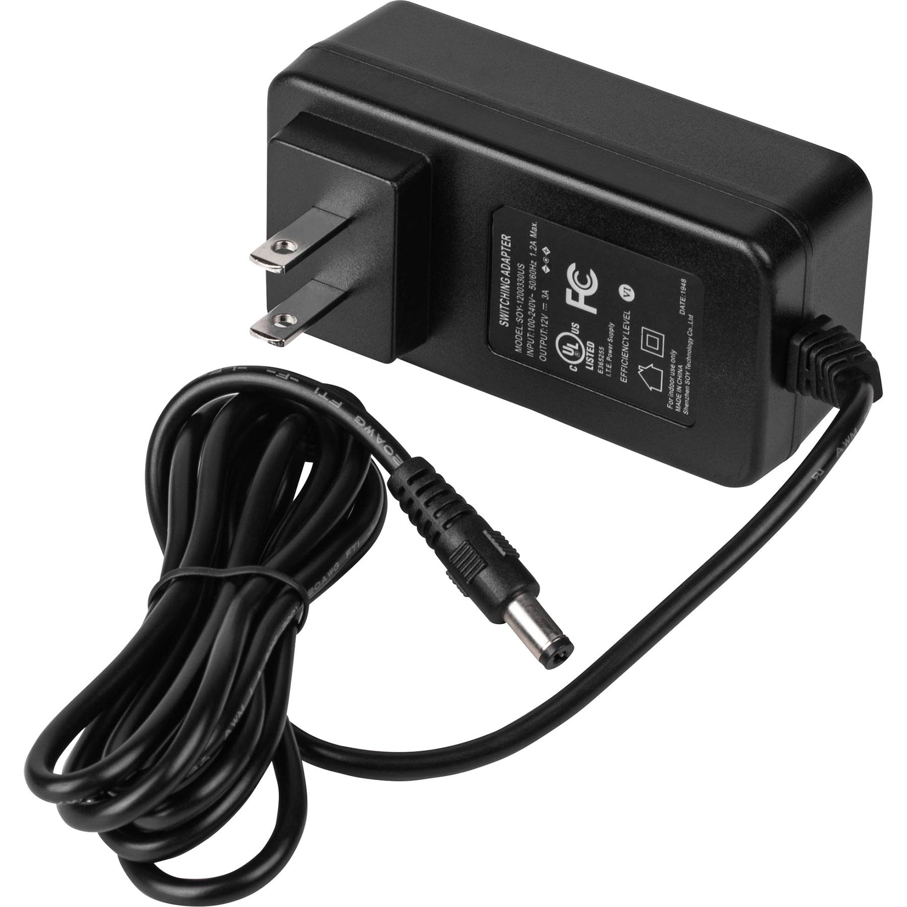 12V 3A DC Switching Power Supply AC Adapter With 2.1 X 5.5mm Center ...